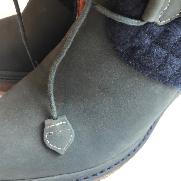 F-Troupe Women’s Sz 40 Blue Wedge Heel Boots US 10 - Picture 11 of 16